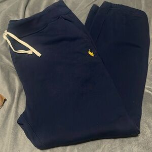 RALPH LAUREN Fleece Drawstring Sweatpant in Cruise Navy